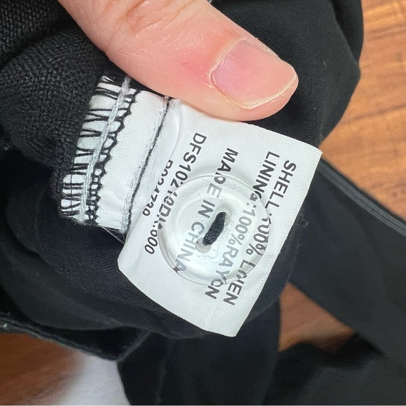 DISSH DIMITRA BLACK LINEN CARGO PANT US 4 - Picture 8 of 8